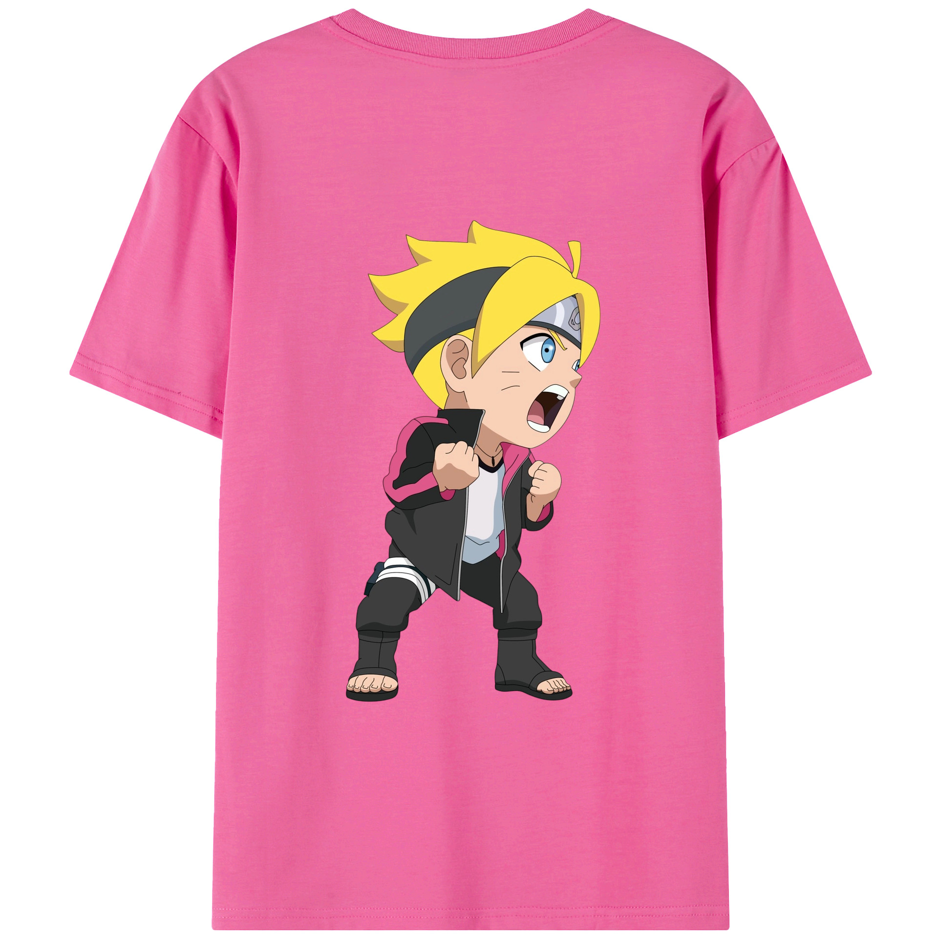 （画像用） NARUTO -ナルト- うずまき ボルト Uzumaki Boruto レディース半袖Tシャツ(バックプリント)